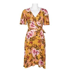Donna Morgan Floral Faux Wrap Dress